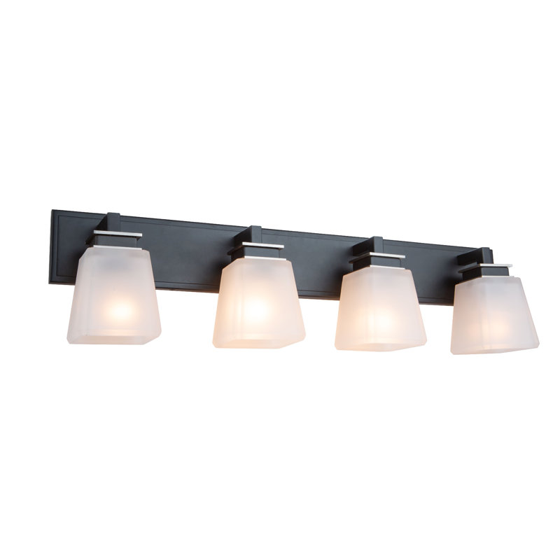 Eastwood 4 - Light Dimmable Vanity Light, Black/Brushed Nickel, White