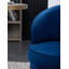 Fauteuil demi-tonneau en velours avec base en métal-239323095