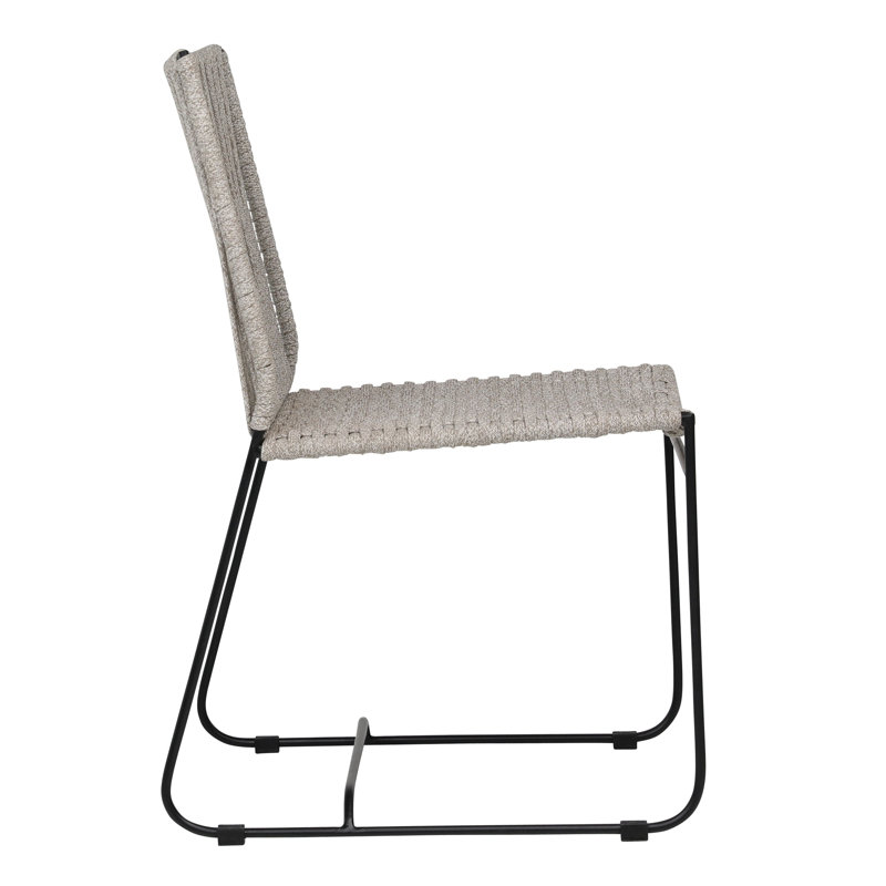 Abel Flat Rope and Iron Outdoor Dining Chair
