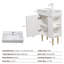 Meuble-lavabo à tablettes ouvertes de 21,6 po avec lavabo en céramique et porte à fermeture douce, armoire de rangement à tablettes ouvertes sur le côté droit, assemblage requis, blanc 24VB06-21WHR