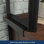 Ensemble de bureau d'ordinateur et bahut, finition brune