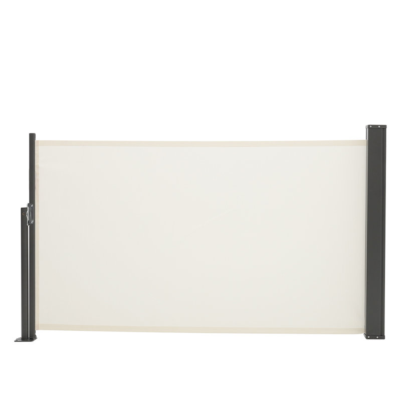 Dakota Fields 300cm W x 12cm D Fabric Cover Motorised Retractable Side Awning, Beige