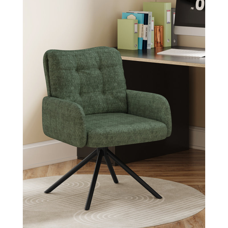 Upholstered Swivel Accent Chair, Green