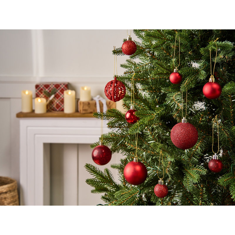 7cm Solid Colour Plastic / Acrylic Bauble, Red