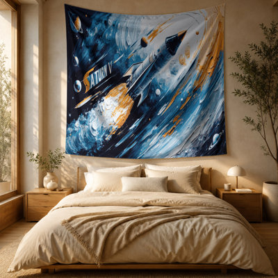 Space 1960s NASA mission posters Wall Tapestry