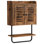 Pharmacie, armoire murale de salle de bain double avec barre à serviettes, tablette réglable, 2 crochets, armoire de rangement au-dessus de la toilette, pour chambre à coucher, cuisine, brun rustique