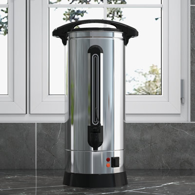 14L (3.8 Gal) 100-Cup Commercial Coffee Urn – Stainless Steel Hot Water Dispenser – Large Capacity Coffee Boiler for Buffet, Catering, Weddings, Events & Parties