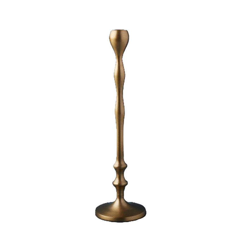 Bougeoir Belsana en bronze vieilli, moyen, 15" H x 4" W x 4" D
