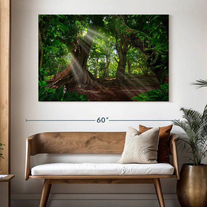 Alvord Sunlit Rainforest, 34" H x 51" W