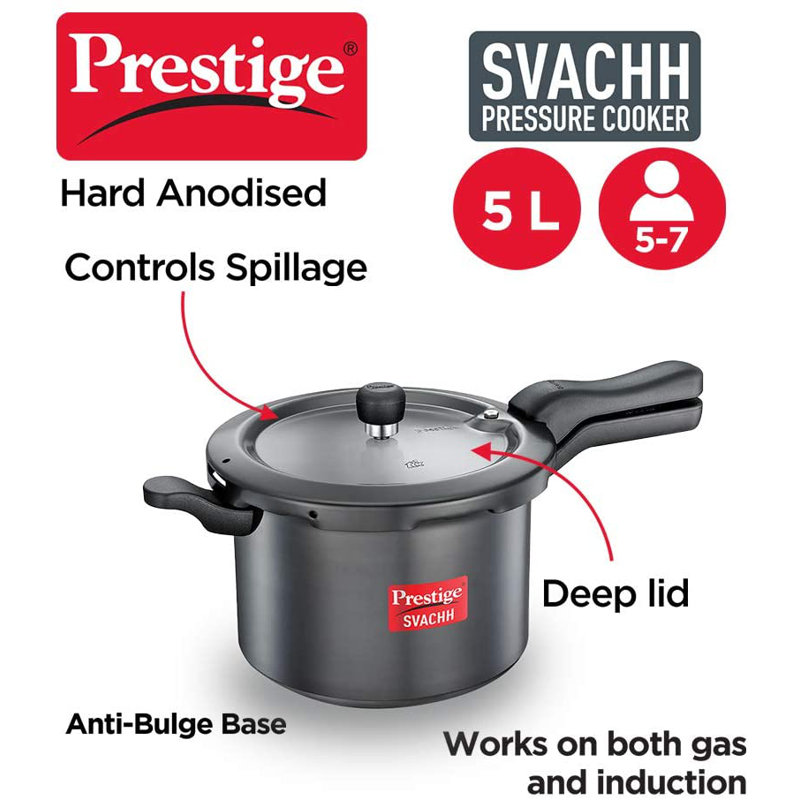 Cuiseurs Prestige 5,28 pintes Autocuiseur à anodisation dure