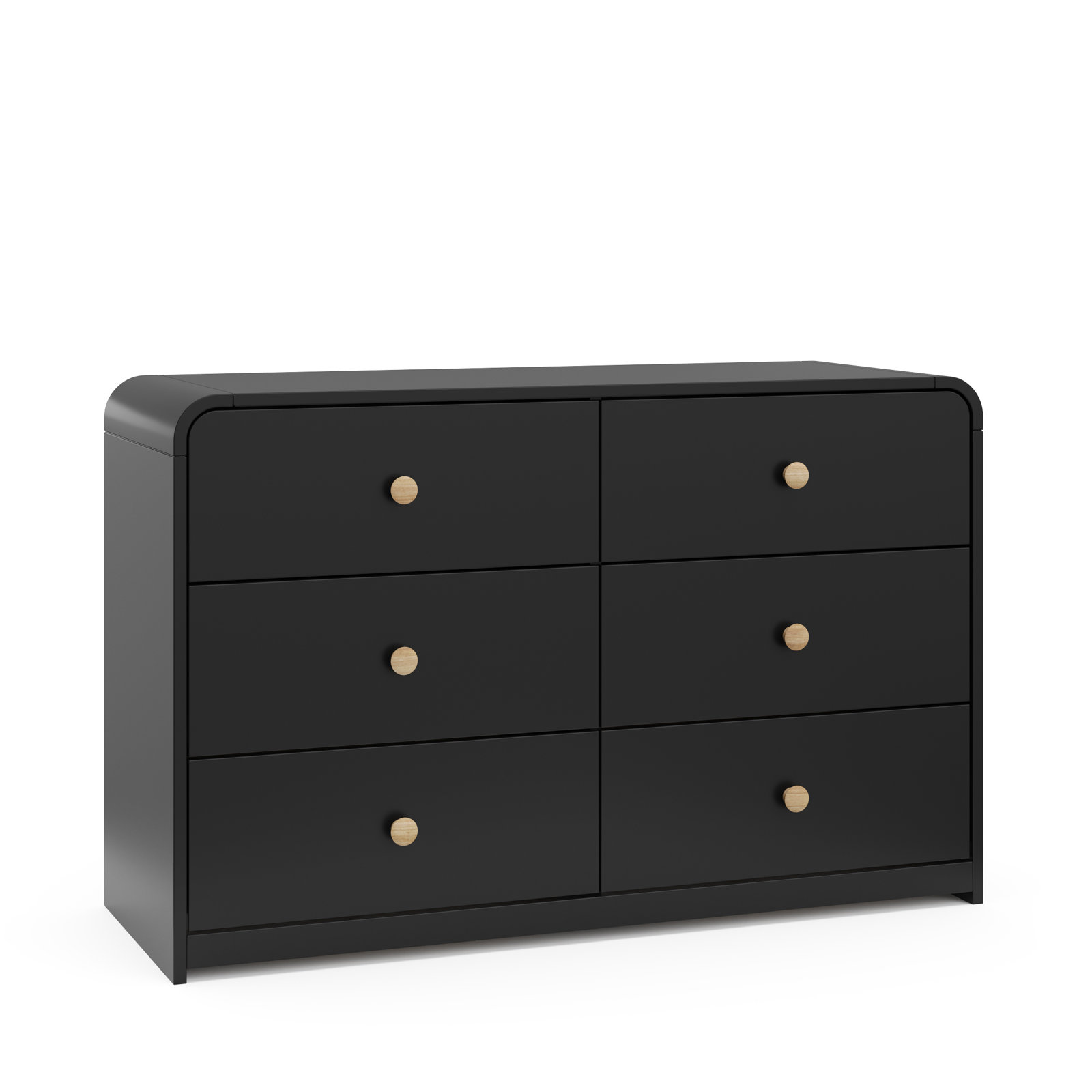 Storkcraft Santos 6 Drawer Dresser, Black