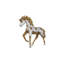 Mustang Horse Armored Sculpture, Galloping