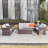 Vega Premium All-Weather Wicker 6 - Person Patio Conversation Set with Cushions-538945659