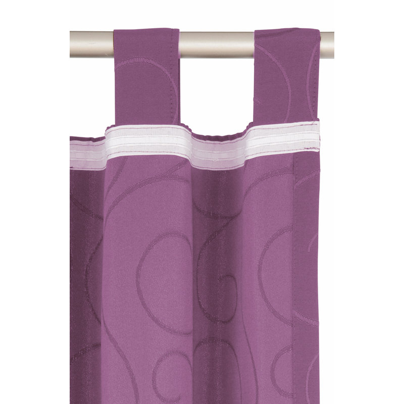 Coursey Room Darkening Curtain Single Panel, Purple, 132cm Width x 245cm Drop