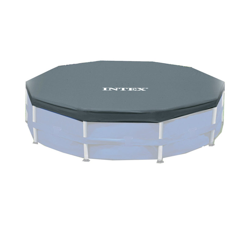 Plastic Round Metal-frame Above-ground Pool 30'' H x 144'' W x 144'' L