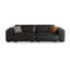 Coussin de canapé modulaire en similicuir noir-1620023029
