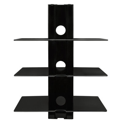 Montez-le! Trois tablettes murales flottantes pour récepteur AV et projecteur, capacité de charge de 66 lb.