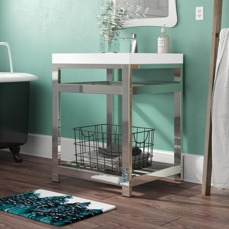 Base de lavabo console Kingston Brass, Nickel poli