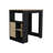 Stirling Kitchen Island With 1-Door Cabinet Push To Open System And Side Shelves Black - Natural Oak-4894283