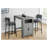 48 Inch Rectangular Counter Height Dining Table, Grey Wood-Look Laminate Finish, Small Space Kitchen Table