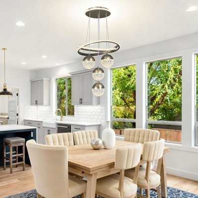 4 Head Fashions Chandelier, Modern Corridor Fixture Lighting With Built-In Led Light Source