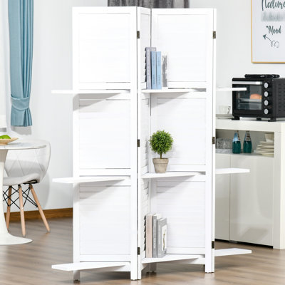 Paravent 4 panneaux en bois HOMcom