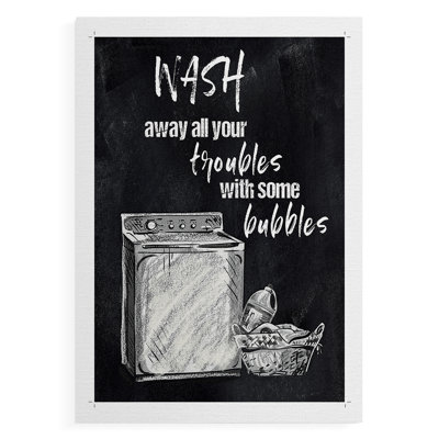 «Wash Away Your Trouble» - impression sur toile seulement - non encadrée