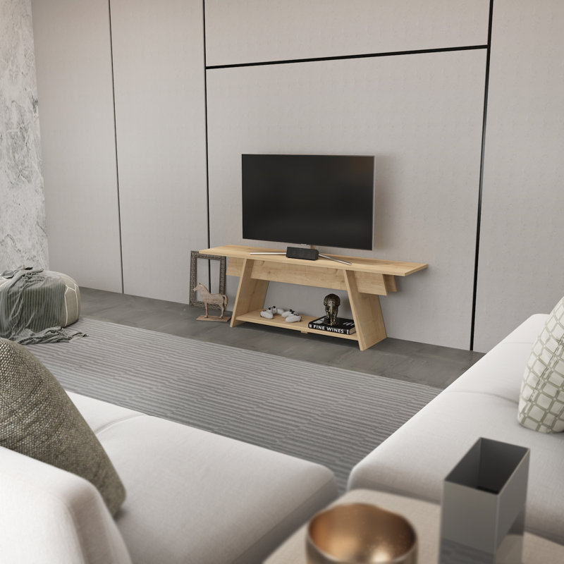 Birgitta TV Stand for TVs up to 65", 150cm W x 35cm D x 50cm H, Sapphire Oak