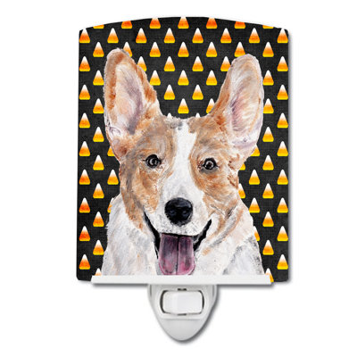 French Bulldog Candy Halloween Portrait Ceramic Night Light