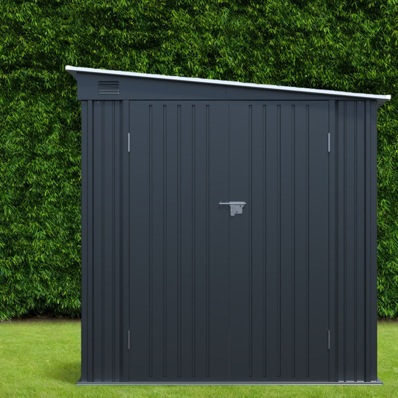 Remises en métal peu encombrantes avec portes verrouillables pour outils de jardin