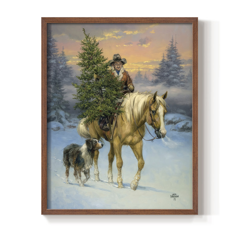 «The Family Tree», reproduction encadrée - bois massif, H 15 po x l 12 po, Noyer