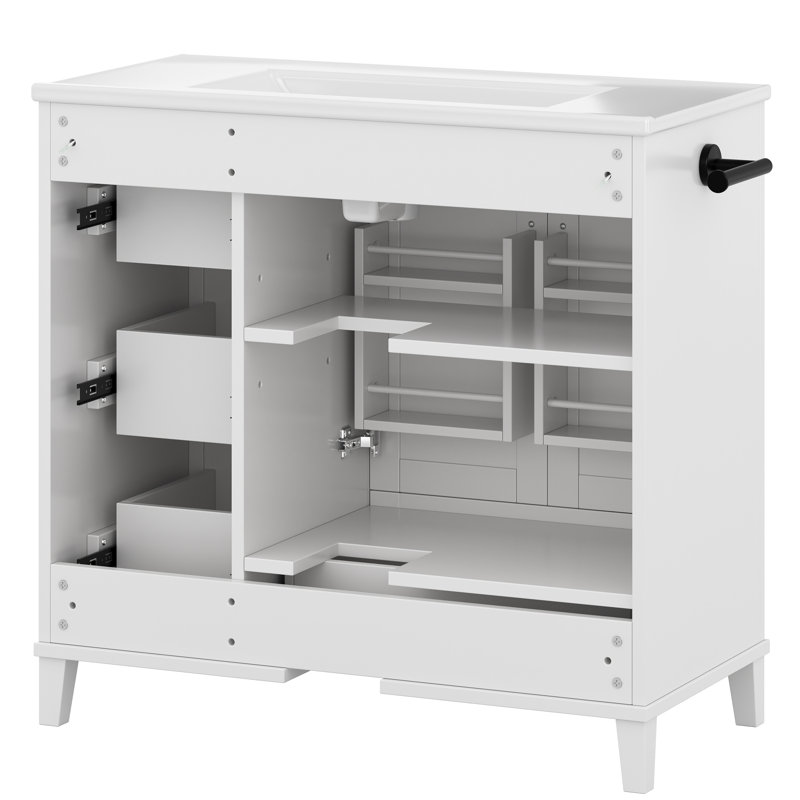 Meuble-lavabo sur pied Harvestmere Farmhouse, Blanc, 36"