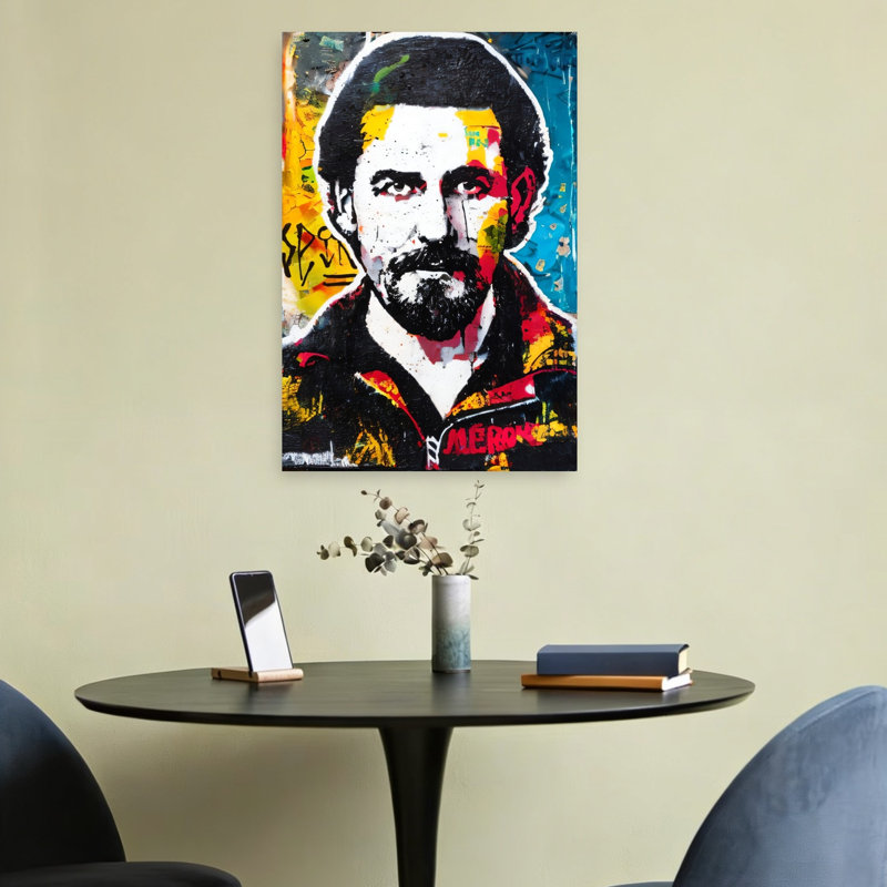 Vibrant Urban Portrait Modern Retro Contemporary Wall Art Print 1 Piece Wrapped Canvas Wall Art, 60.96cm H x 40.64cm W