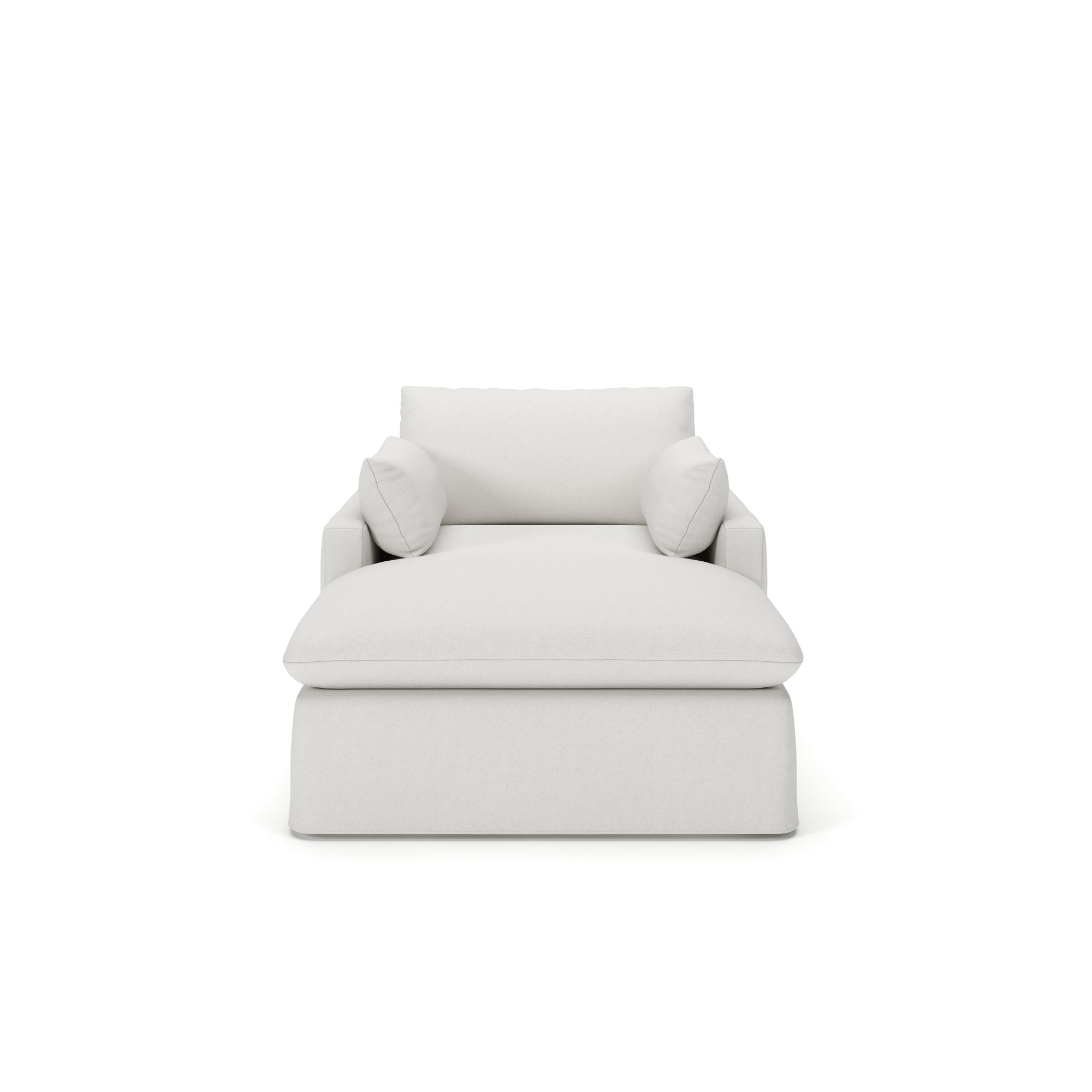 Luna Slipcovered Chaise, Macarena Beige