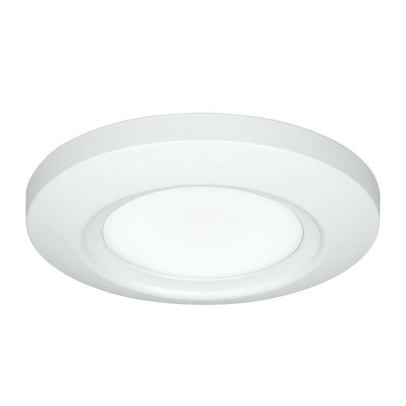 Ingrassia White Aluminum LED Flush Mount Light with Polycarbonate Lens