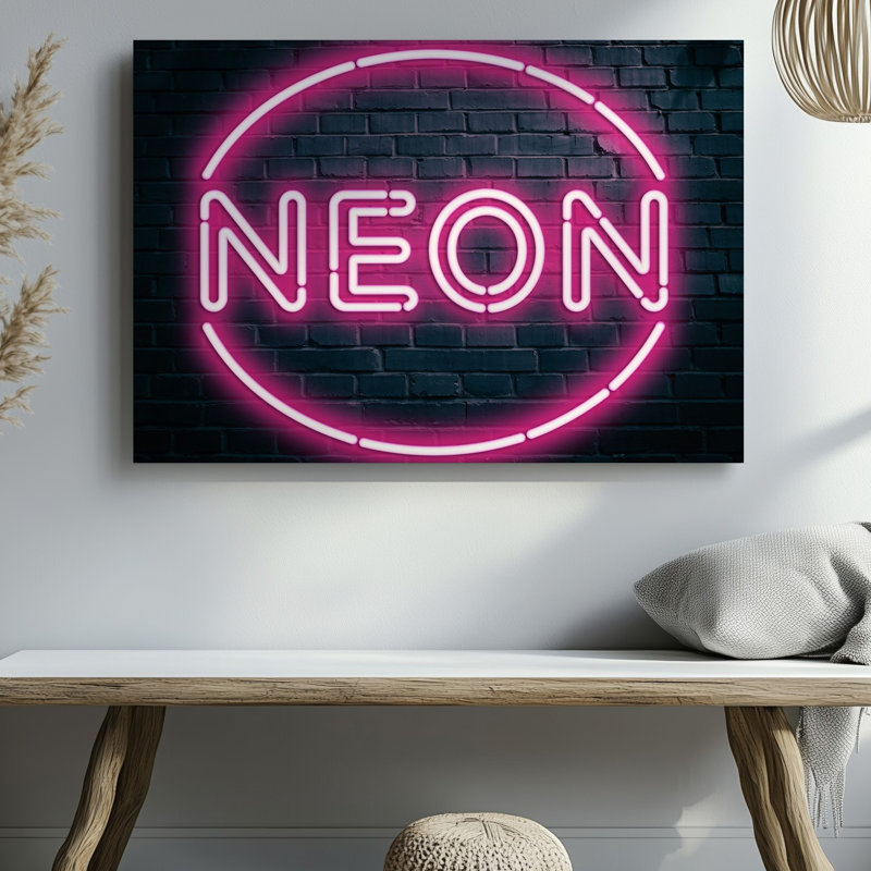 Reproduction d'art sur toile, "Neon", H 11 po x l 14 po