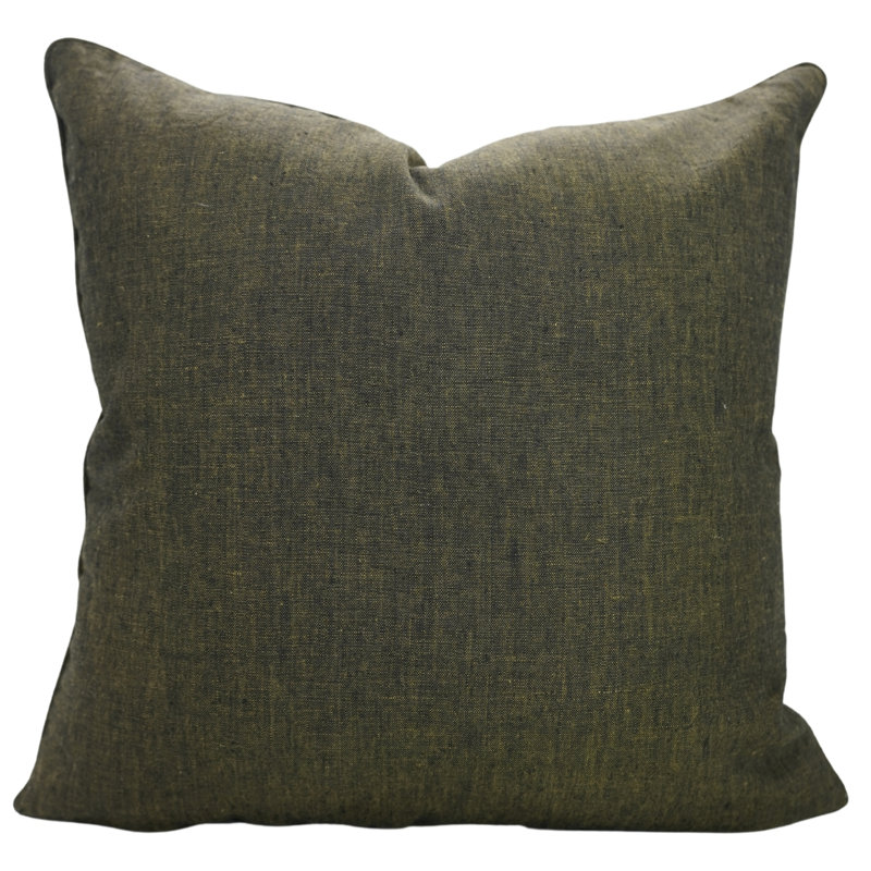 Housse de coussin Fabividine Minimalist - tissu de haute qualité, vert, H 18 po x l 18 po