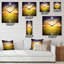 Beau coucher de soleil sur un champ de tournesols - Horloge murale moderne-1751578012