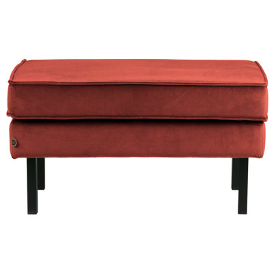 84cm Wide Velvet Rectangle Solid Colour Footstool Ottoman