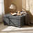 Tufted Storage Ottoman with Nailhead Trim, Ideal for Living Room and Bedroom, Multi-Functional and Stylish Home Decor-327561761