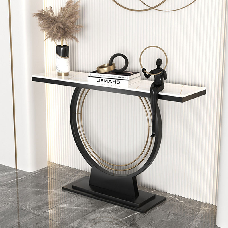 Console moderne et luxueuse, H 31,5 po x l 47,2 po x P 11,8 po, Noir