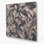 Abstrait floral 11 gris, art mural en métal