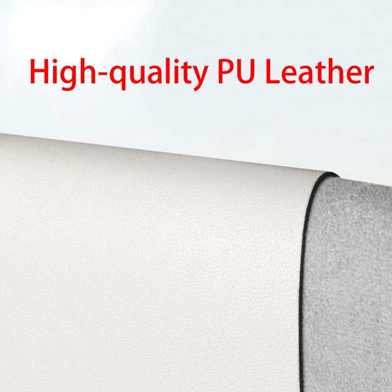 Leather Desk Pad Protector, White
