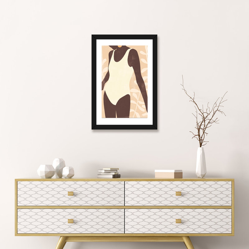 «Sunbather III», reproduction d'art, H 32 po x l 24 po x P 1 po, Papier noir