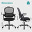 Chaise de bureau ergonomique avec dossier réglable et repose-pieds-133245860-133245862