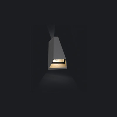 Grey 17cm H Integrated LED Outdoor Flush Mount