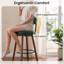 Ensemble de 2 tabourets de bar pivotants, hauteur de comptoir 30 po, similicuir-1522703458-1522703460