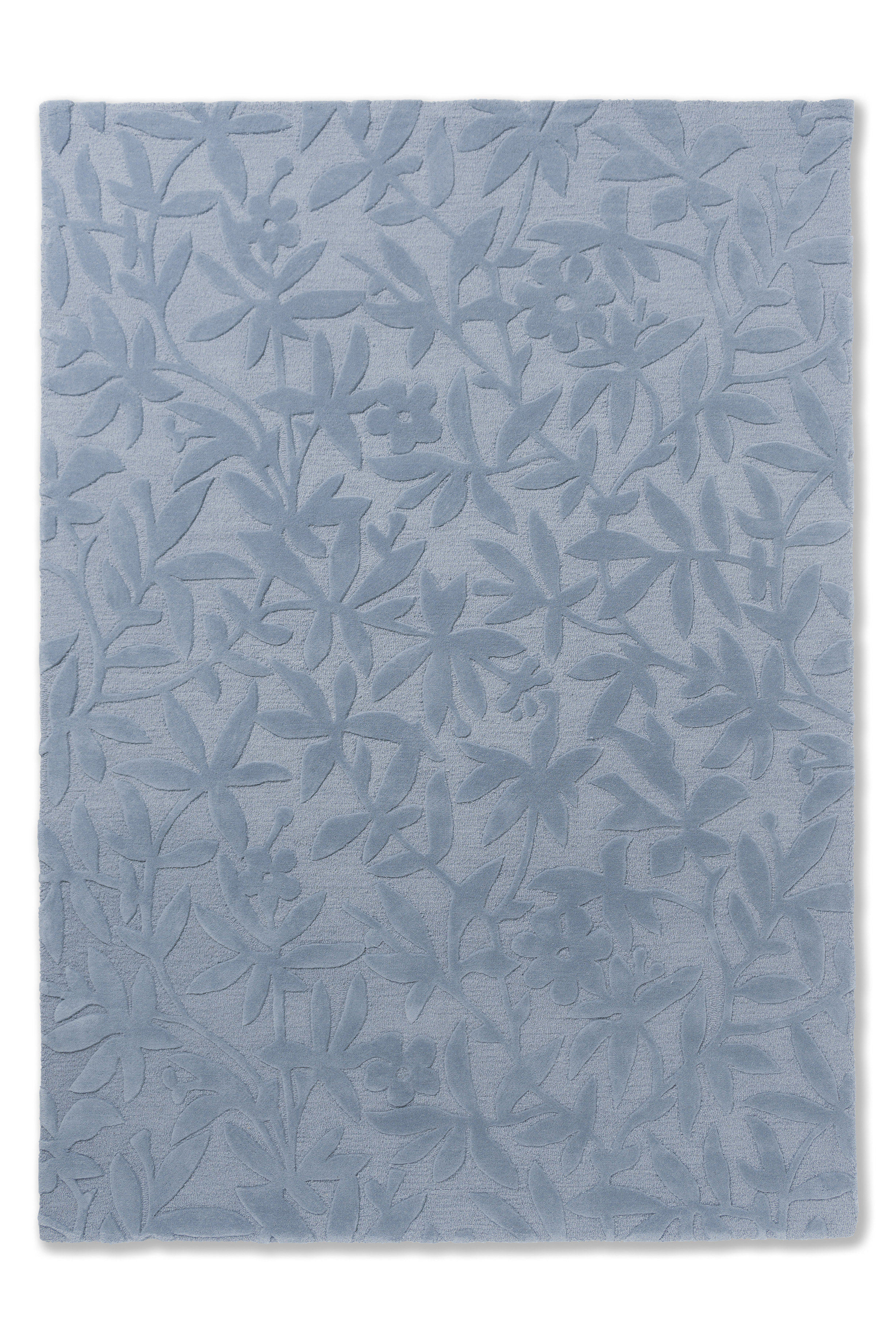 Laura Ashley Floral Hand Tufted Wool Area Rug in Blue | Wayfair