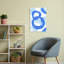 Flowing Blue Circles Abstract Contemporary Modern Wall Art Print by Martina - Wrapped Canvas Print-2029852107