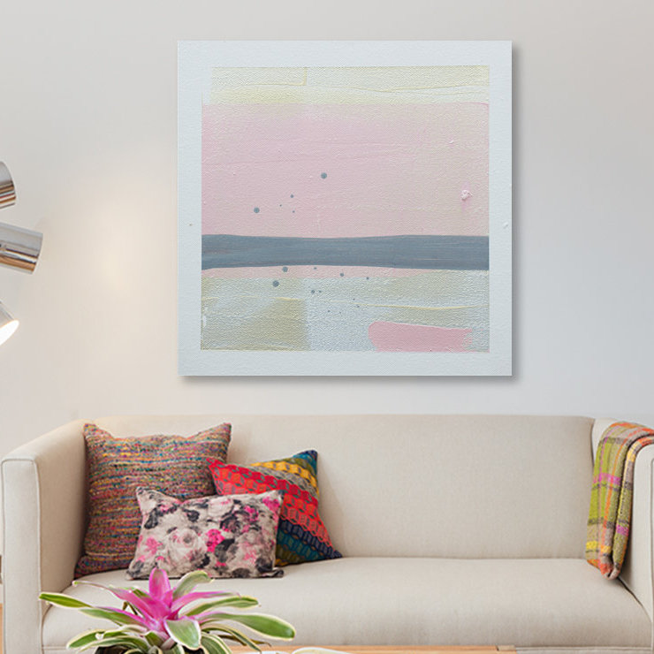 « coucher de soleil », reproduction sur toile, H 12 po x l 12 po x P 0,75 po, Pas de tapis, Toile tendue